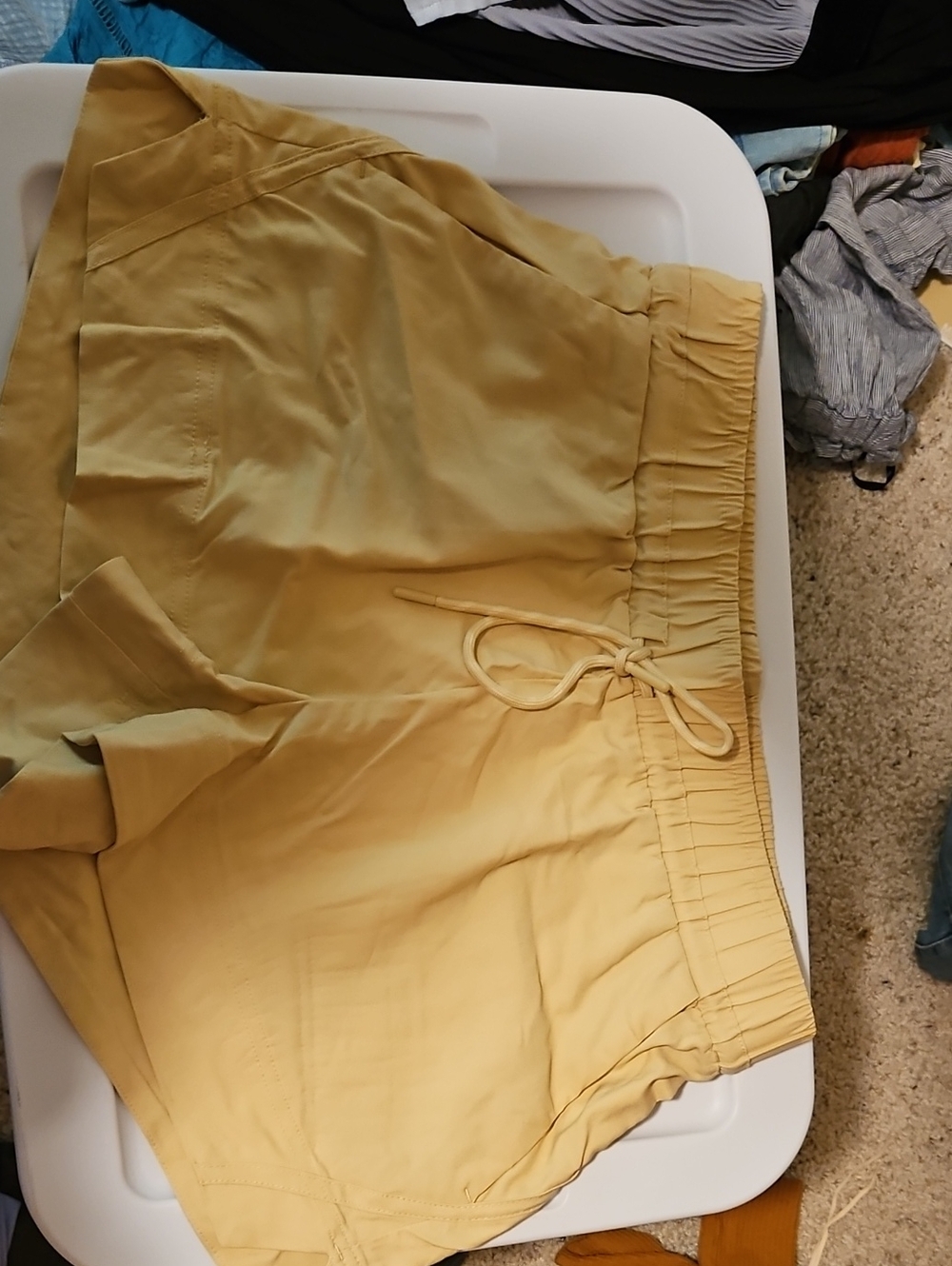 Avalanche Women's Athletic Shorts in Mustard Yellow